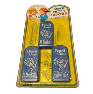 Vintage Famous Corporation Super Party Favors Pencil Cases